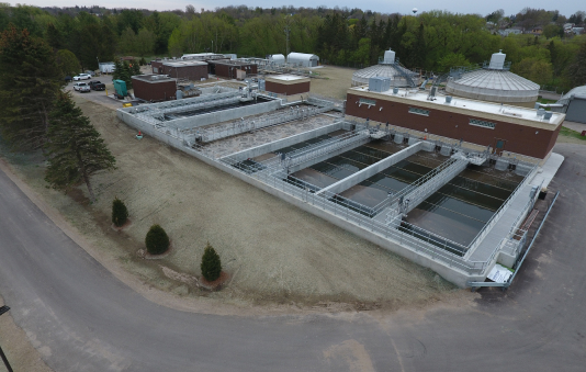 Exterior shot of waste treatment facility